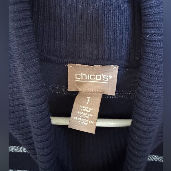 Chico's Deep Blue Knit Top - like new! - Picture 3 of 3